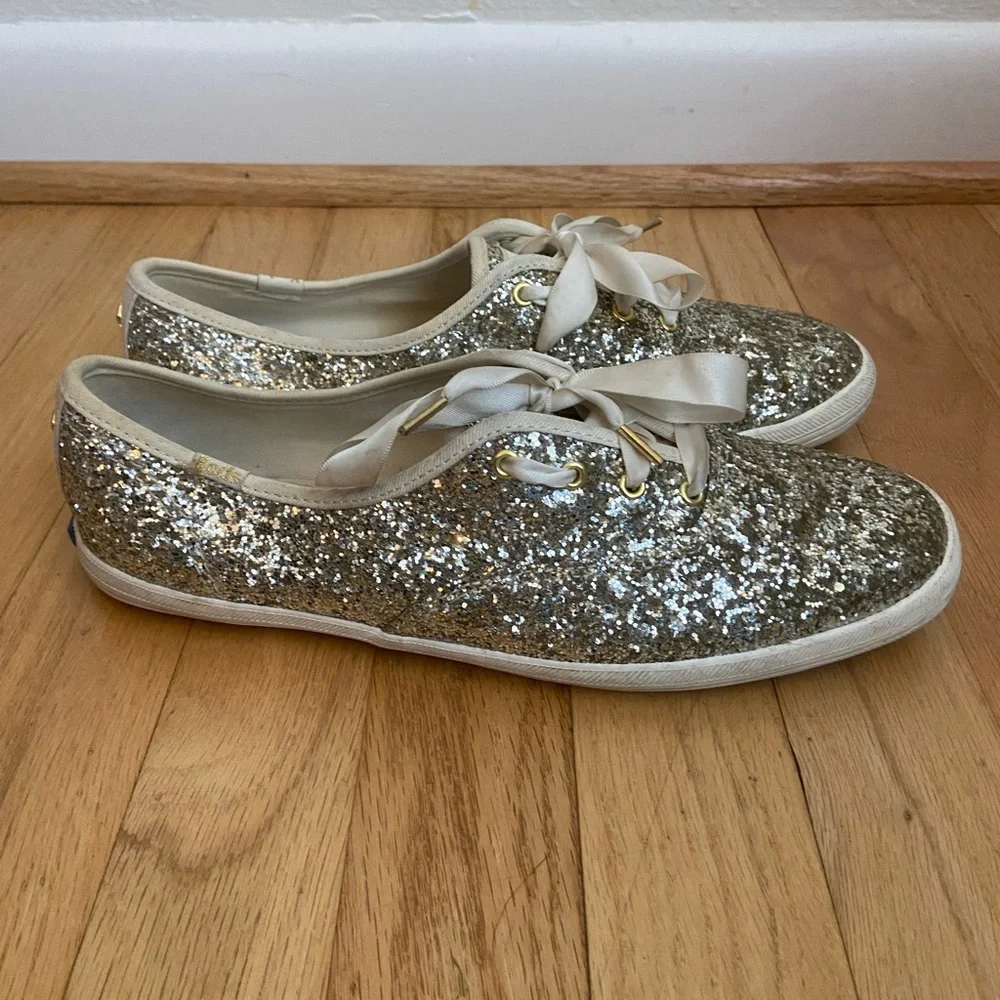 Keds x Kate Spade New York Champion Glitter Sneakers - 8.5 - Picture 11 of 14